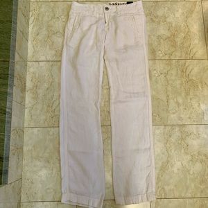 Z-Brand Linen Straight Leg White Pants - 25
